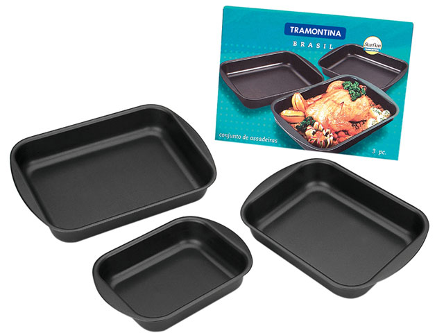 Conjunto assadeiras 3 pçs